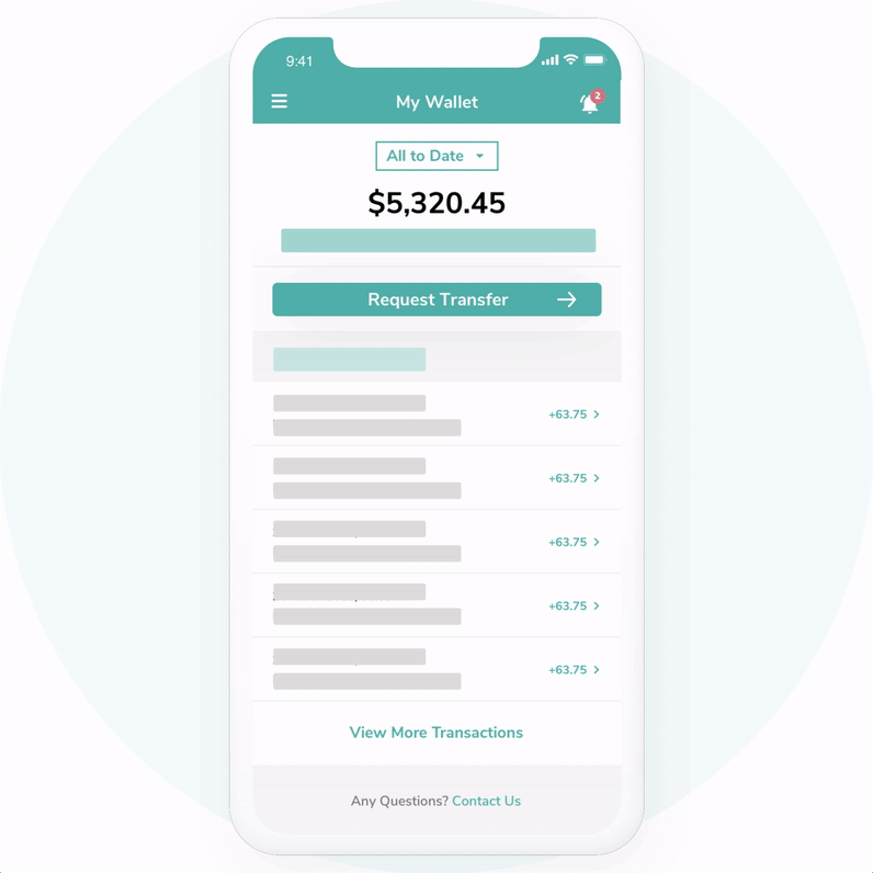 Worker withdraws pay instantly